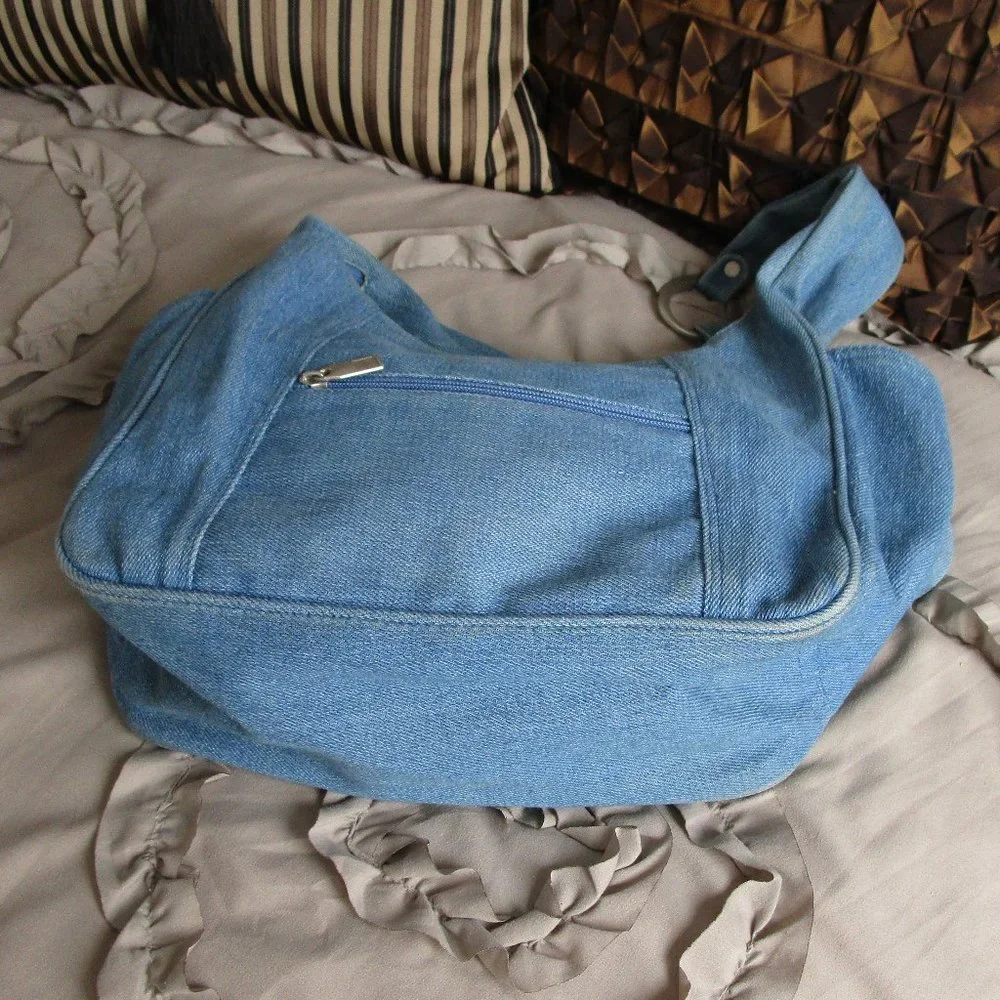 denim crossbody shoulder bag